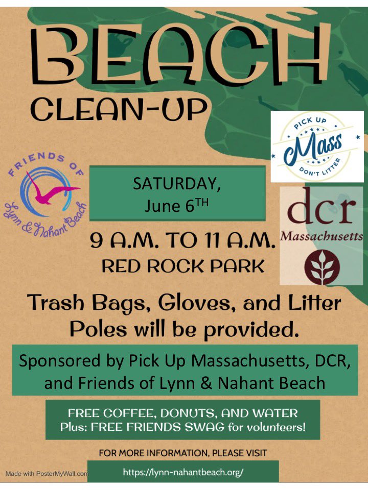 FOLNB's tweet photo. Come join us for a beach clean-up on Saturday, June 6 from 9:00am-11:00am at Red Rock Park. 

Volunteers will receive a Friends t-shirt. 

Coffee, donuts, and water will be provided in addition to clean-up materials. 
@MassDCR @pickupmass https://t.co/8pR8iafOnt