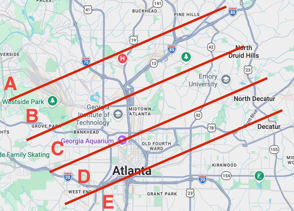 ATLsupremacist's tweet photo. You can only live in one slice for the rest of your life but where you live is assigned at random. Which one you picking? https://t.co/tbzwovof1B