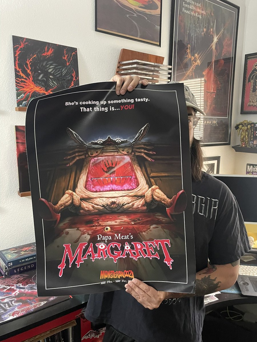 JamesBousema's tweet photo. My Margaret horror movie poster art for @meatcanyon you can find this weekend at @MONSTERPALOOZA1 https://t.co/X9srN9fbWu