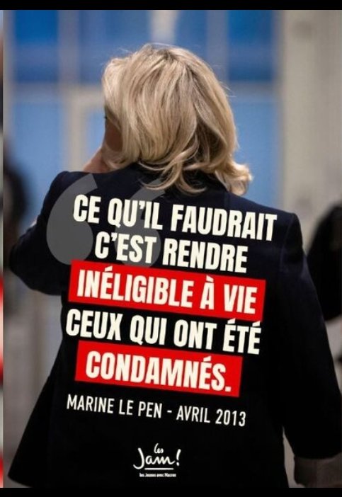 Sabri78PSG's tweet photo. @MLP_officiel Il n y a qu'en France que des condamnés font de la politique et donnent des leçons de morale https://t.co/FZlnlaRnUa