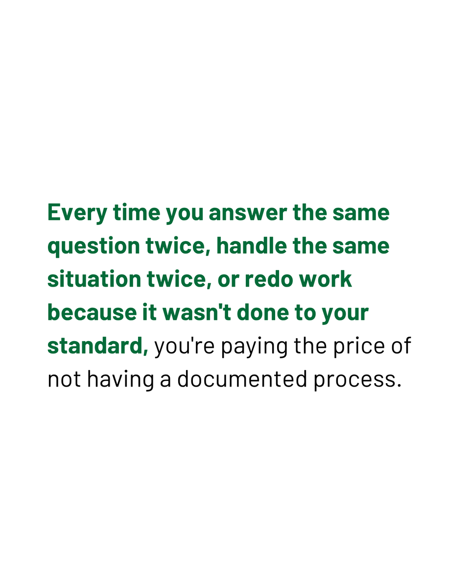StartupSprintHQ's tweet photo. An SOP might sound boring, but the alternative is expensive. Every time you repeat instructions, fix the same mistakes, or redo work, you’re paying for the lack of a system. A simple one-page SOP removes that cost permanently. Start with your 3 most repeated tasks this week. https://t.co/i5faYSVc1P