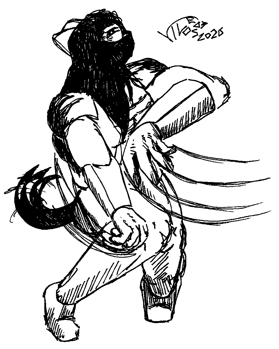 VUnnormal's tweet photo. Trying to learn... poses... 
Funny that I do no figure drawing at all.

#furry #furryart https://t.co/1EckMmzgky