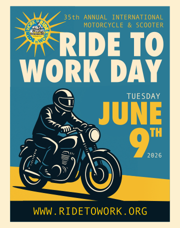 LookLearnLive's tweet photo. Only 10 days until Ride to Work Day on June 9! If you’re planning to ride, make sure to wear full gear every time you hit the road. https://t.co/RZogiNZB8s