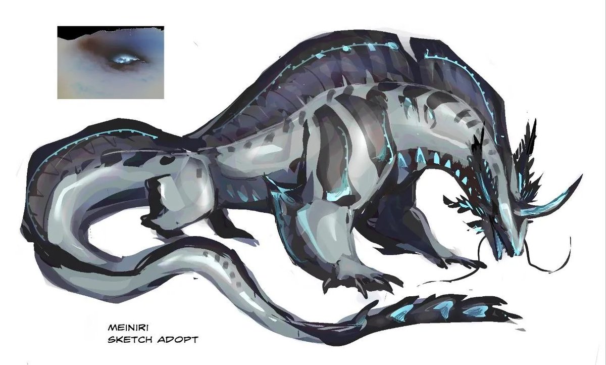 meiniri3's tweet photo. thunder eel creature / sketch adopt  https://t.co/TcuH3nNwtm https://t.co/A5Y9HmScww