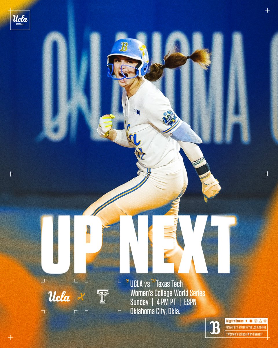 UCLASoftball's tweet photo. Bring it on.

#GoBruins | #WCWS https://t.co/hBVcZgNkbK