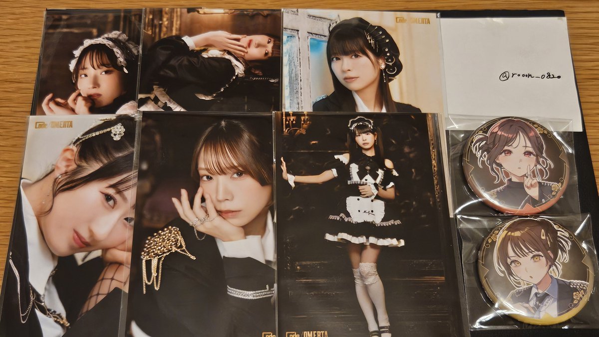 rooon_0820's tweet photo. 【交換】
Code/OMERTA 缶バッジ　ブロマイド
【求】
黒木ほの香　(どれでも可)
【譲】
菅沼千紗　涼本あきほ　桑山典子　河野ひより　土屋李央

本日会場交換、または郵送にて取引希望です
検索からもお気軽にお声掛けください https://t.co/hu0n7zjU6J
