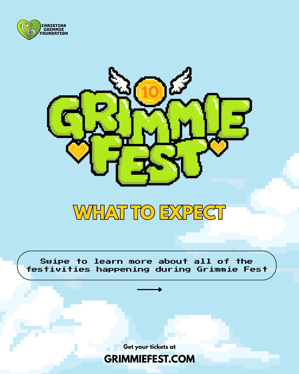 TheRealGrimmie's tweet photo. Less than a week until #GrimmieFest kicks off! Here's what you can expect at each festivity! 💚

- Friday Night Kick-Off
- Grimmie Gallery
- Christina Cupsleeve
- The @LivingTombstone Concert
- Ocean City Expedition

💛 Visit https://t.co/lpxKOrxUp9 for more info!

1/2 https://t.co/q6GTj7Odep