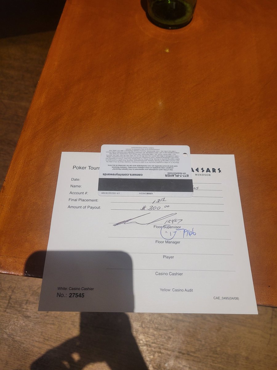 trapper_cooper's tweet photo. Finished 13th/80 players or so in today freeroll in Windsor
Really thought I had a chance to win it but lost 2 flips in the end
Really happy with the way I played
Cash games or going well lately 
Good luck to everyone at WSOP I'm cheering for u guys
1 day I'll make my way over https://t.co/fITvZTYEcT