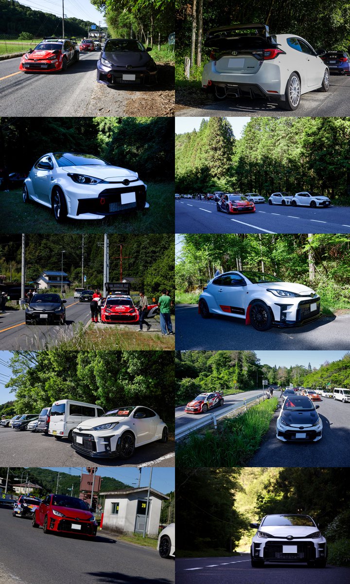 TOYOTA_GR's tweet photo. WRC #ラリージャパン 🚗🇯🇵

GR YARIS Rally1＆GR Yaris Rally2を、リエゾン（移動区間）の沿道からたくさんのファンや地域の皆さまが応援してくださっていました。
ありがとうございます😊

その中には何台もの #GRヤリス オーナーの皆さまもいらっしゃいましたので、写真を撮らせていただきました📸✨

GRヤリスをご愛顧いただき、そしてWRCへの挑戦を応援いただき、ありがとうございます😊

これからもご安全に、GRヤリスと楽しい時間をお過ごしください🚗❤️

#GRYaris
#WRCjp