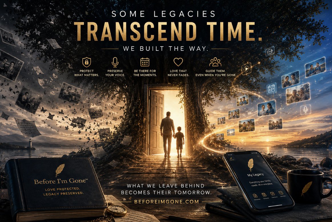 CoryMcCaskey's tweet photo. We built something new. We solved the problems that have caused families pain for hundreds of years. We created technology that lets love outlast a lifetime. But none of that is what drives us. This is the real reason Before I’m Gone™️ exists- https://t.co/kgAt4MQxgm https://t.co/Pr1dDLQZw1