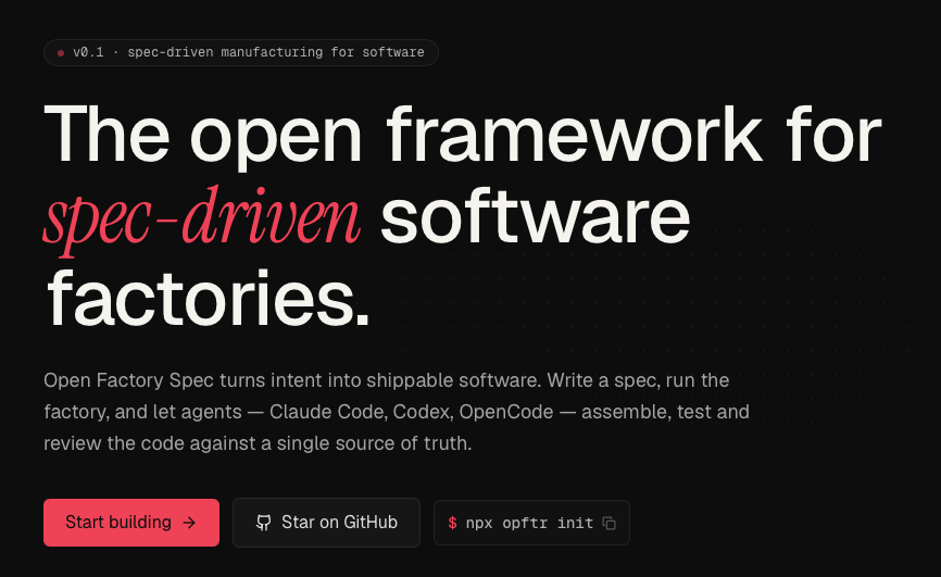 smoke__data's tweet photo. open-factory-spec v1.1

https://t.co/WNNsyxQNEg

Crea un PRD, RFC, workflow y specs para que puedas trabajar de manera inteligente con tu proveedor de AI (Anthropic, OpenAI, Google, OpenCode) https://t.co/YCDxQwMDDs