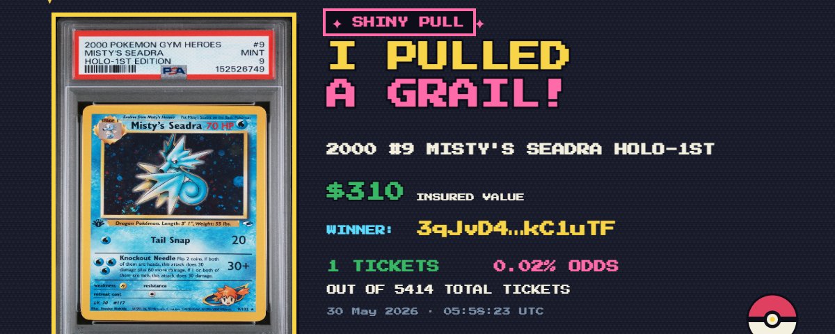 Pokemon lotteries on Solana? How $grail works on trust