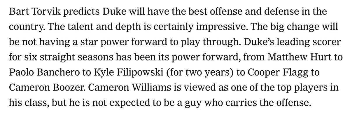 DukeInDepth's tweet photo. From CJ Moore in @TheAthletic https://t.co/CAv6355YkP