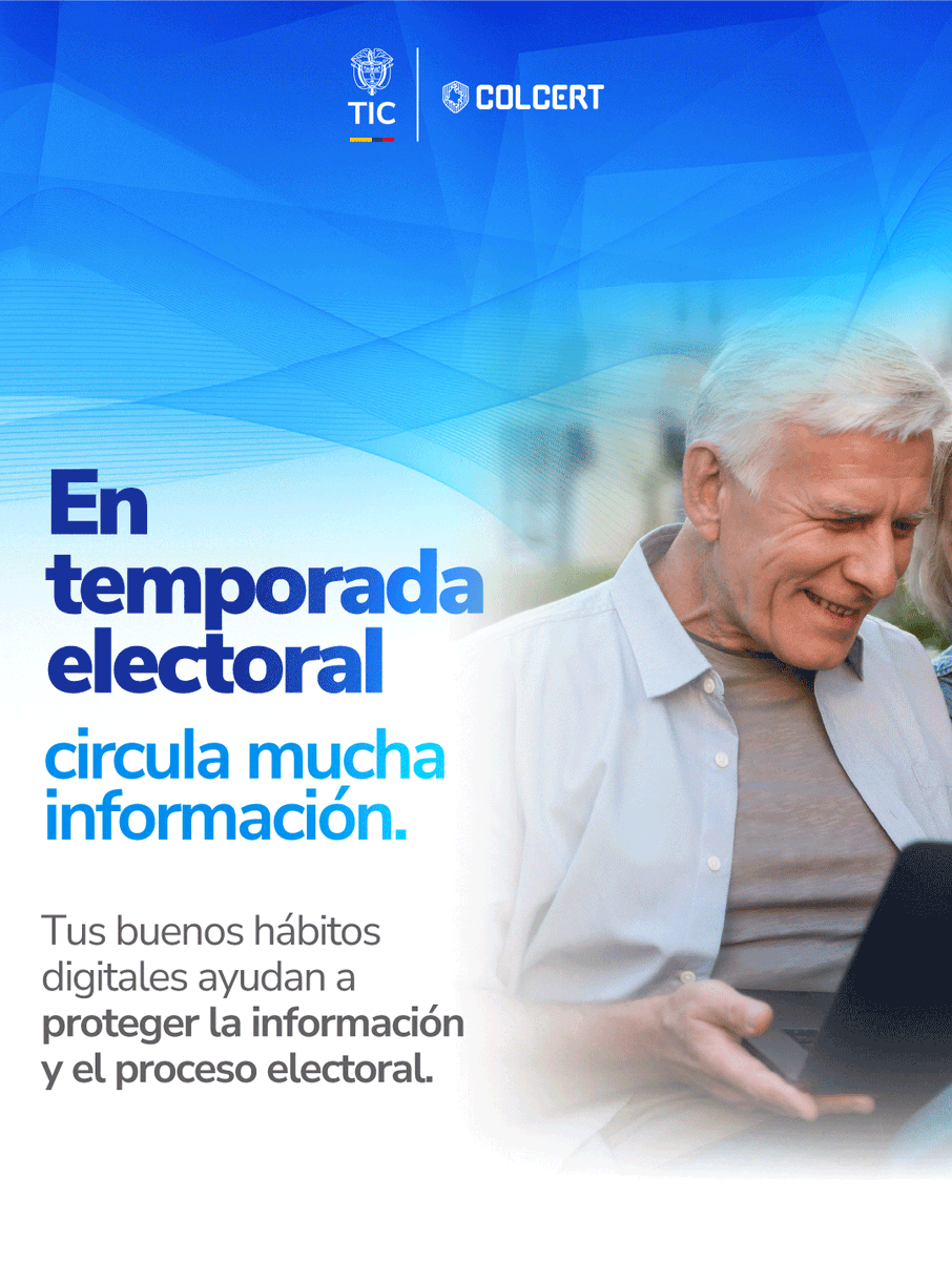 colCERT's tweet photo. Faltan pocas horas para las #EleccionesColombia2026.🗳️ Cuando más información circula, verificar también es importante. Antes de compartir cualquier contenido, consulta fuentes oficiales y confirma la información.✅

Un mensaje sin verificar puede generar confusión. Una verificación a tiempo contribuye a un entorno digital más confiable para todos.🇨🇴
#MásPreparados #MinTIC #MásResilientes