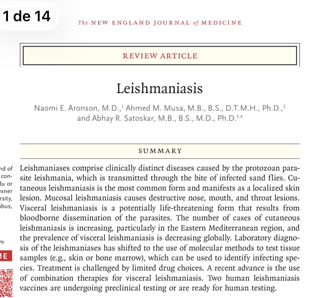 AliSMV7's tweet photo. 🔺Leishmaniasis (NEJM 2026)

https://t.co/XhOHmMNE07 https://t.co/CrclBI205f