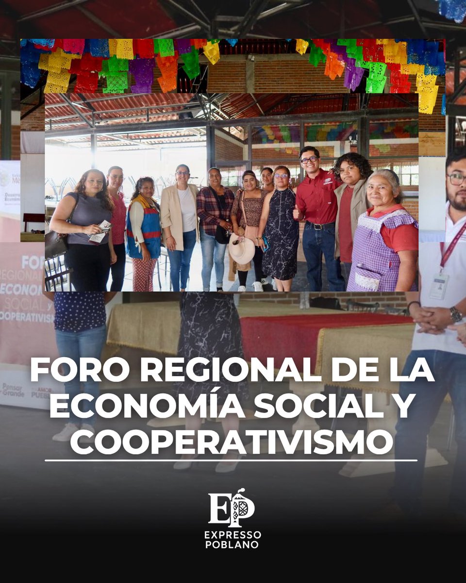 ExpressoPoblano's tweet photo. 👩‍🌾💜 || Fuerza Generacional y SEDETRA realizaron el Foro Regional de Economía Social y Cooperativismo para fortalecer proyectos productivos, impulsar a mujeres campesinas y fomentar el desarrollo comunitario en la región. 🌱🤝 #EconomíaSocial #Cooperativismo #Puebla https://t.co/ARHUiuJemt