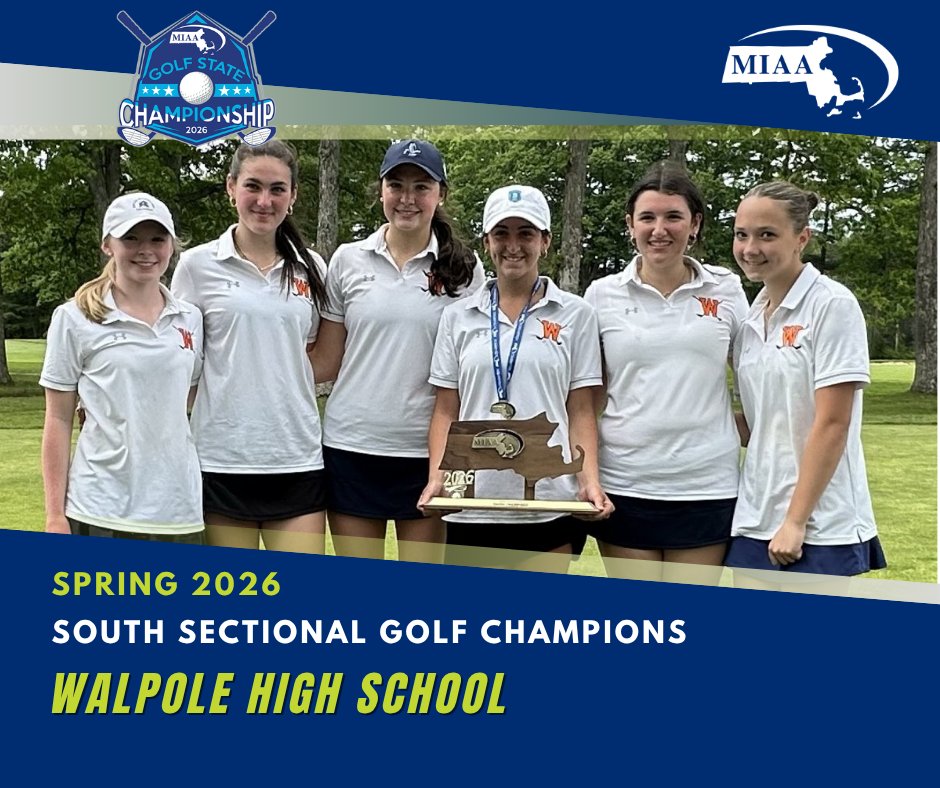MIAA033's tweet photo. 🏌️‍♀️ Walpole continued its South Sectional championship reign on Tuesday, May 26 at Foxborough Country Club. 🏌️‍♀️ https://t.co/srO80KnqLh