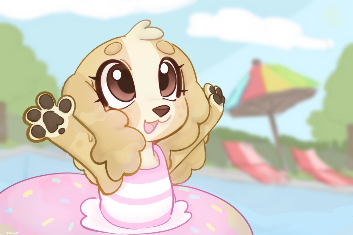 reesepupii's tweet photo. pool puppy https://t.co/CL1DMVQwaQ