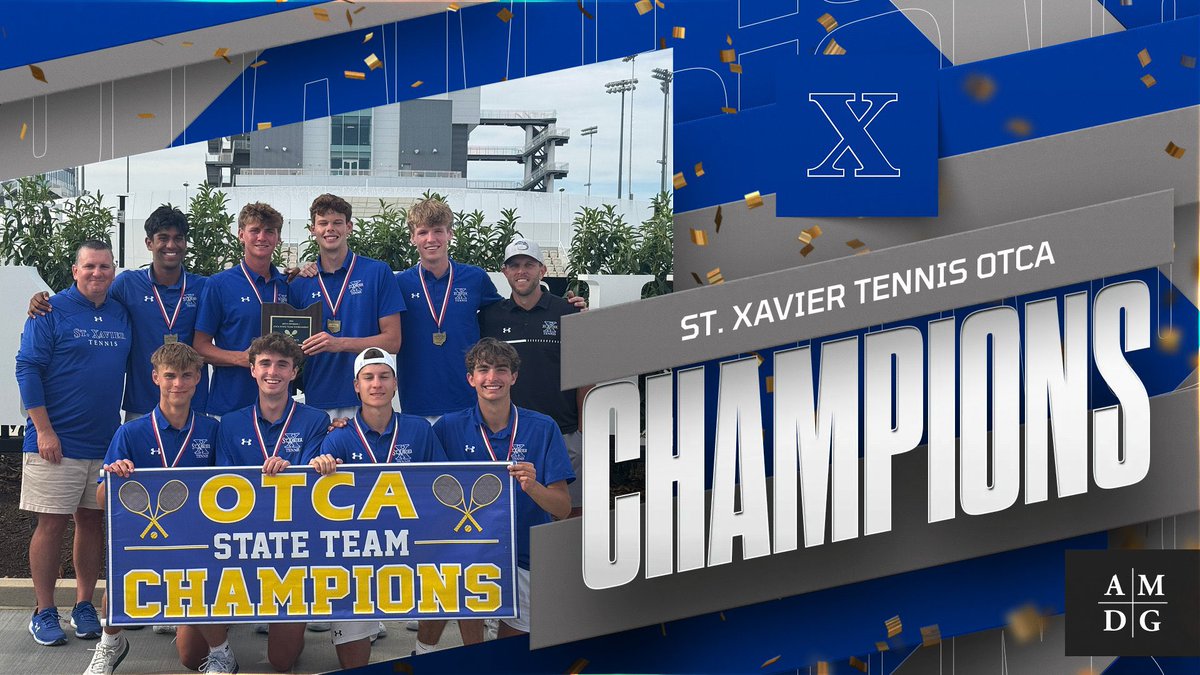 stxsports's tweet photo. This marks the first Tennis team state championship since 2009!

Congrats, Bombers!

#GoBombers | #AMDG https://t.co/WDSByPaxB6