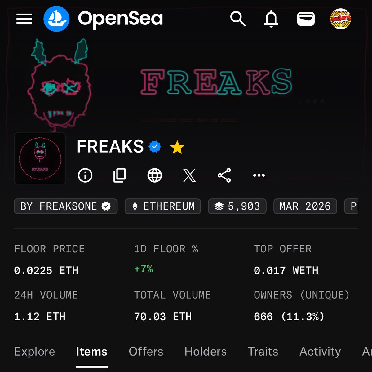 ShulyGC's tweet photo. I've only been a @freaksone1 holder for a week, and I bought in at a third of today's price 🤑

I see people sleeping... 
they aren't paying attention...
Wake up! 🚨

$eth https://t.co/gTa2qbOvHC