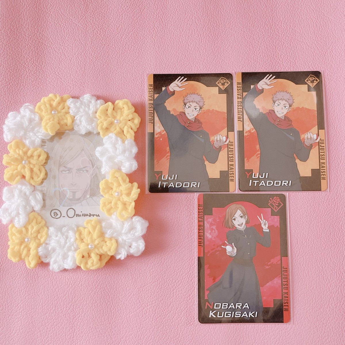 _Omimaru's tweet photo. 〈 交換 〉
呪術廻戦 くら寿司 カード

♡譲）虎杖 釘崎

♡求）異種：レジィ＞同種：七海

お取引初回の方はリンク先をご確認ください。
ピンポイントで恐縮ですが、検索からでもお気軽にどうぞ^ ̳ , ,) https://t.co/TgcBTpAgQx