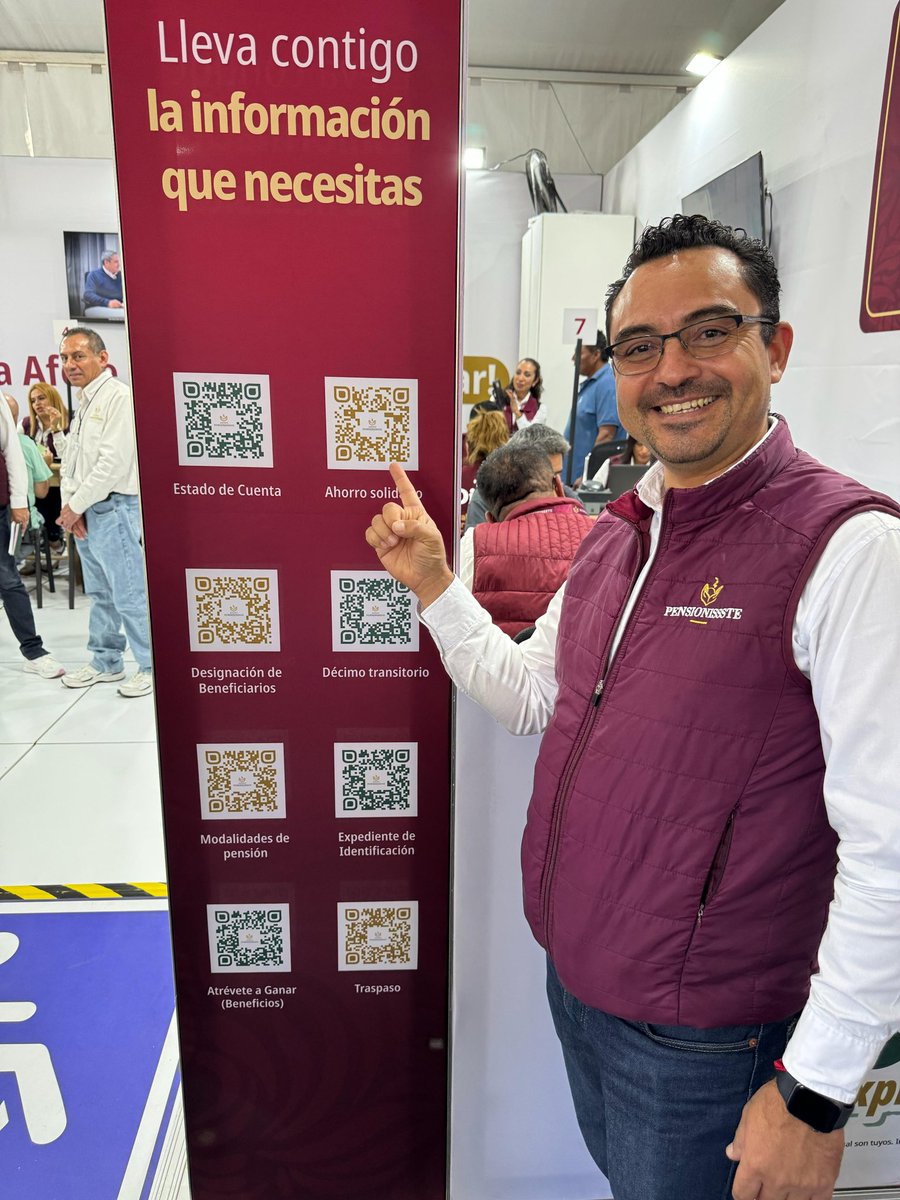 PENSIONISSSTE_'s tweet photo. 📲✨ ¡Oye! Si visitas el stand de AFORE PENSIONISSSTE en la #FeriaDeAfores2026 en Puebla, no olvides llevarte información útil directo en tu celular 🙌

Escanea nuestros folletos digitales totalmente GRATIS y descubre temas como:
✅ Régimen de Pensión IMSS
✅ Régimen de Pensión ISSSTE
✅ Ahorro Voluntario
✅ Estado de Cuenta
✅ Trámites y servicios
¡Y mucho más! 💡💰

👥 Acércate con una asesora o asesor previsional, con gusto te orientamos para que tomes mejores decisiones para tu retiro.
Porque en AFORE PENSIONISSSTE… ¡te hacemos ganar! 🐷✨