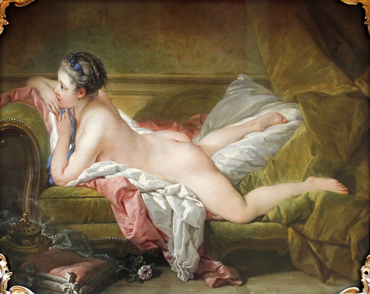 Tybaldo82's tweet photo. "Art can never exist without naked beauty displayed."
William Blake 
(Resting Girl)
#art by François Boucher https://t.co/Bkw7JdeUtK