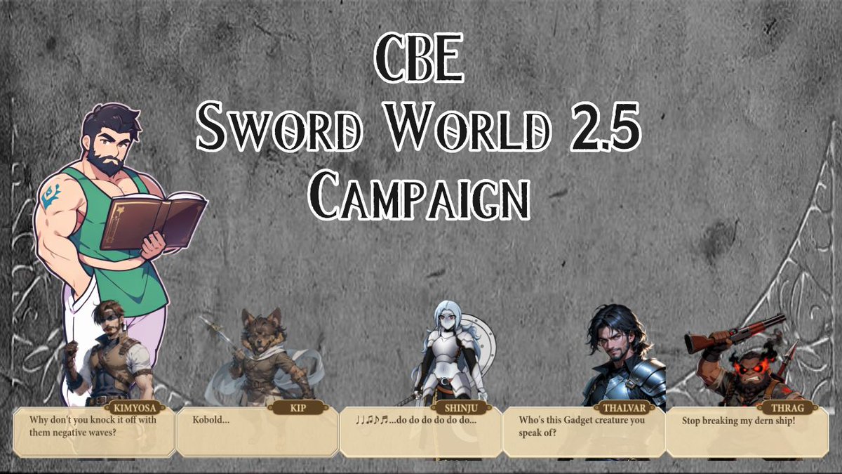 f_fatman's tweet photo. Join us for CBE Sword World #TRPG #TTRPG #LivePlay
https://t.co/O6btJJYQFY 
https://t.co/k1oRanlasV https://t.co/9jZNfwMoSP