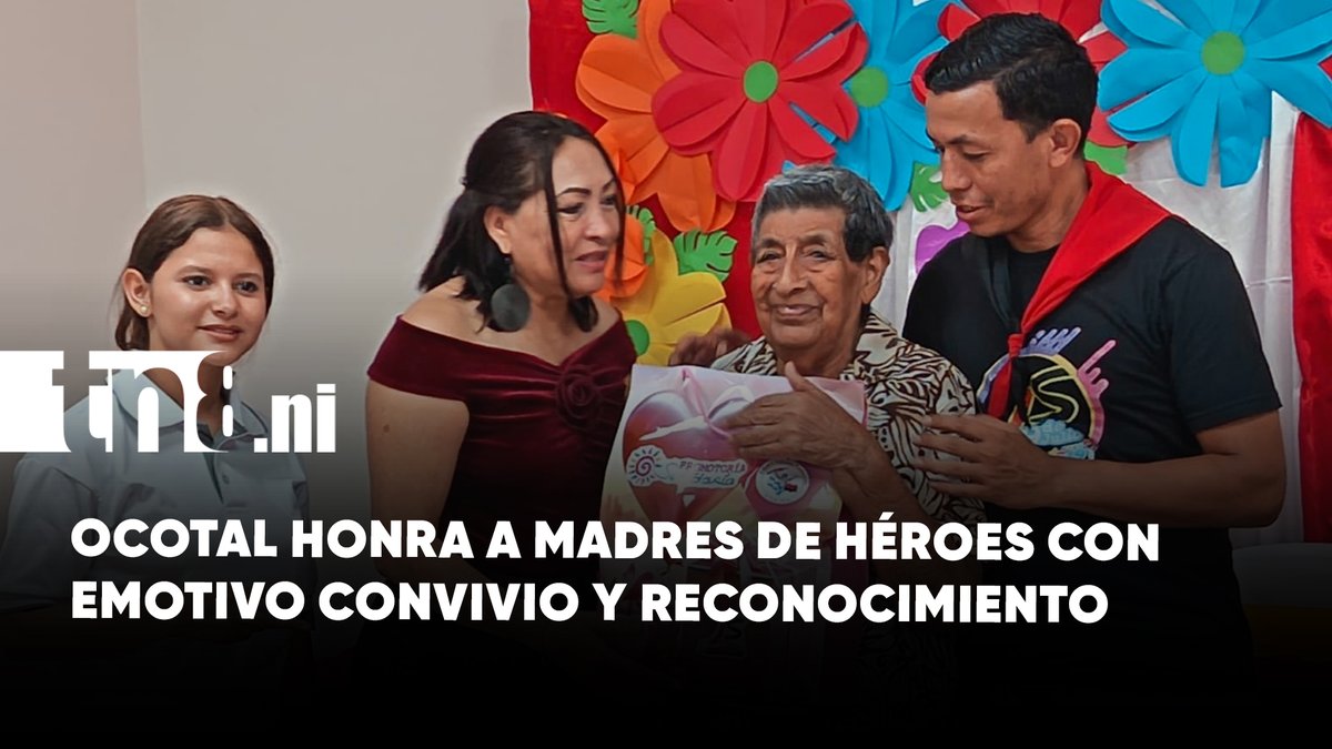canaltn8's tweet photo. Ocotal rindió homenaje a madres de héroes y mártires en emotivo convivio organizado por JS19J, FSLN y la Alcaldía Municipal con gratitud y respeto.
#Nicaragua #Ocotal
https://t.co/s298RkpX23 https://t.co/CtYTilIl3n