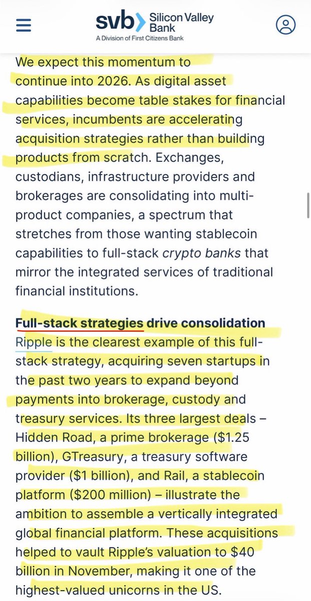 SMQKEDQG's tweet photo. ‼️MAJORITY OF INSTITUTIONS PREFER FULL STACK DIGITAL ASSET PARTNERS LIKE RIPPLE‼️

US institutions are demanding full-stack digital asset infrastructure providers rather than point solutions.🎯

Full-stack solutions connect custody, core systems, payments, brokerage, treasury, and settlement into ONE unified operational layer.🌐

Meanwhile, point solutions offer ONLY isolated pieces, requiring institutions to stitch together multiple vendors.🔻

“Across every factor, the expectation is the same: full-stack delivery, not point solutions. US institutions are NOT selecting for a single capability, they are selecting for a provider that can deliver across the entire stack.”✅

This is directly from a 2026 Fireblocks U.S institutional survey.

“When US institutions SELECT a digital asset infrastructure provider, their criteria reflect their focus on connecting custody, core systems, and payment infrastructure into a SINGLE operational layer that will be ready to scale when the REGULATORY framework is clarified.”✅

Ripple has executed precisely this model through targeted acquisitions:

• Hidden Road for institutional prime brokerage

• GTreasury for treasury management

• Metaco for custody

• Rail for stablecoin infrastructure

No competitor has matched this level of consolidation at the same speed and depth.😏💨

This is the exact reason why Ripple and XRP’s use case will not be overtaken by any other crypto company.🔒

Documented below.📝👇