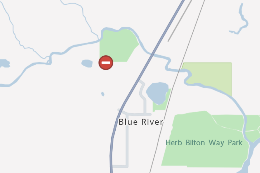 DriveBC's tweet photo. ⛔CLOSED #BlueRiverBC - Murtle Lake Rd / Blue Lake Forest Service Rd is CLOSED in both directions until further notice due to washout.
No detour available. #BCHwy5 #YellowheadHwy 

ℹ️For more info: https://t.co/aomfkejcdL https://t.co/NA0nkD3tYl