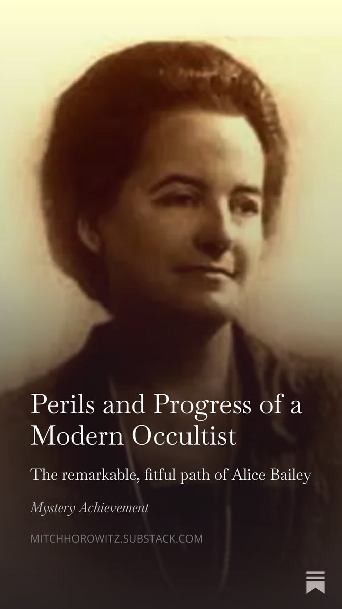 MitchHorowitz's tweet photo. "I wrestle with writing pieces like this one, which reflect polarities of character. In pursuing this portrait, I attempt to follow the classical Buddhist path of the Middle Way, an easily misconstrued ethic. My admiration for Alice Bailey is continually curbed by the extravagance of her prejudices. This analysis, I believe, integrates not the fullest explication of Bailey’s philosophy but rather the wholeness of her person, which is philosophy’s proving ground."
https://t.co/3dlJ9LQo9Y