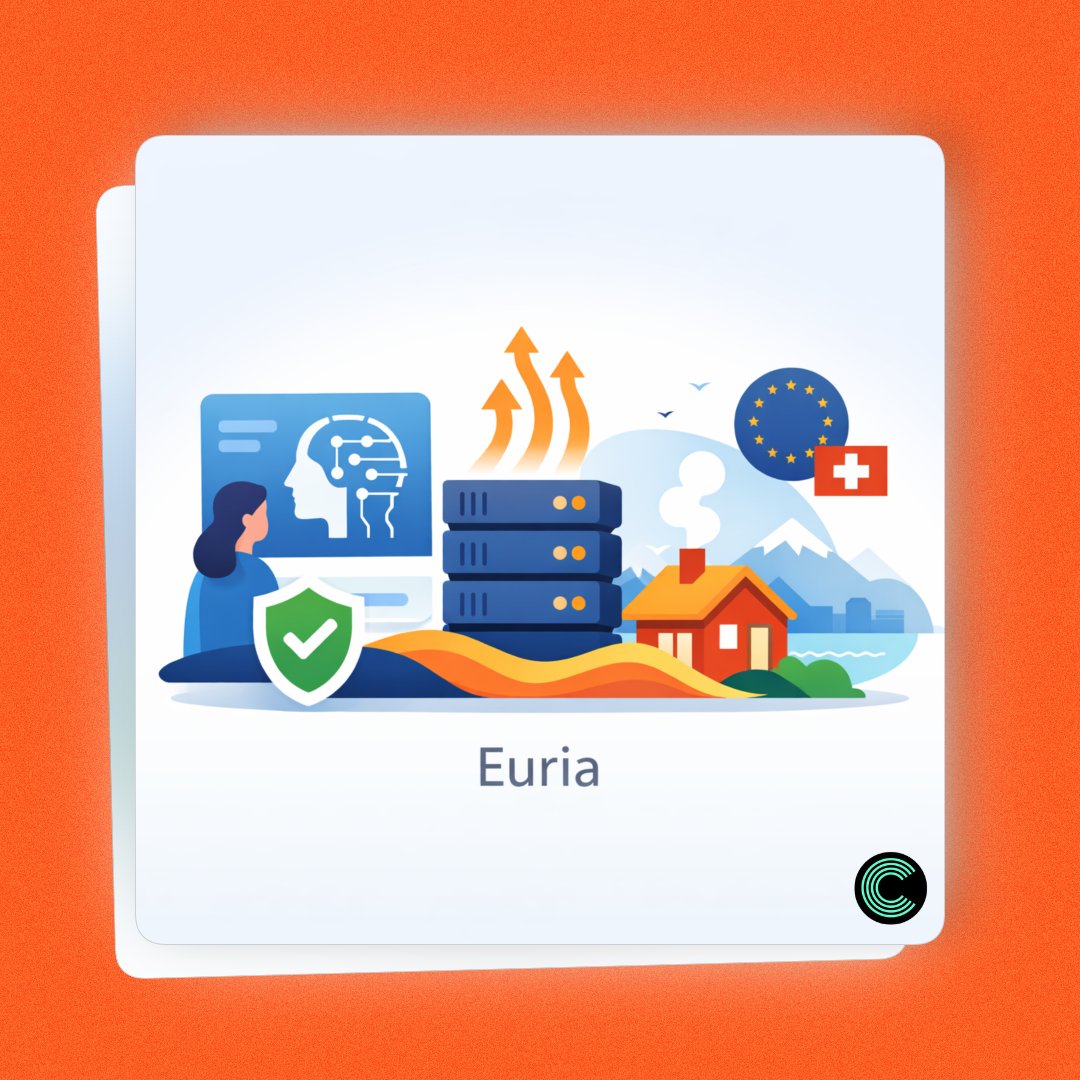 computekni's tweet photo. Euria: IA suiza gratuita que protege tu privacidad y calienta 6.000 hogares con su energía. @infomaniak 

👉 ¡Descúbrelo aquí!. https://t.co/Izj7WEROxT https://t.co/6Y2oBx604d