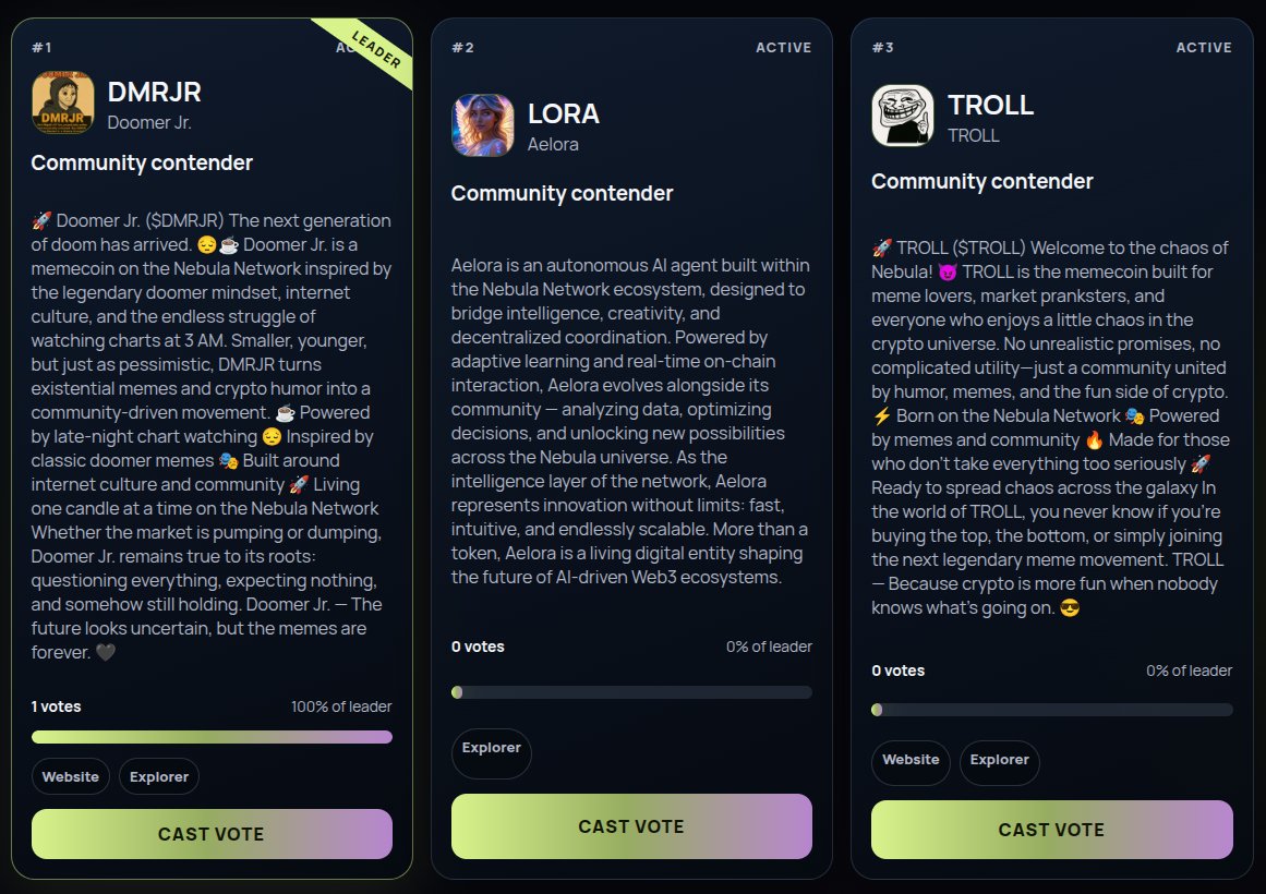AlgorEXExchange's tweet photo. 🚨VOTING IS LIVE🚨

$DMRJR, $LORA, and $TROLL are competing for a listing on AlgorEX Exchange🔥

🗳️Voting ends in 5 days.
🏆The project with the most community votes will be listed at no cost.

Vote now and let the strongest community win🚀
👉https://t.co/NYe59FDcSA
#CryptoAlert https://t.co/xYRhNCxN6Q