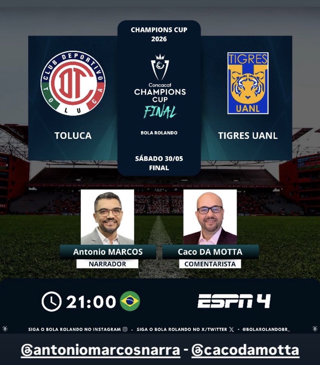 antoniomarcosnr's tweet photo. #concacafnaespn Final da Concacacaf Champions Cup. Vamos juntos!!! https://t.co/U7dCUDrlwq