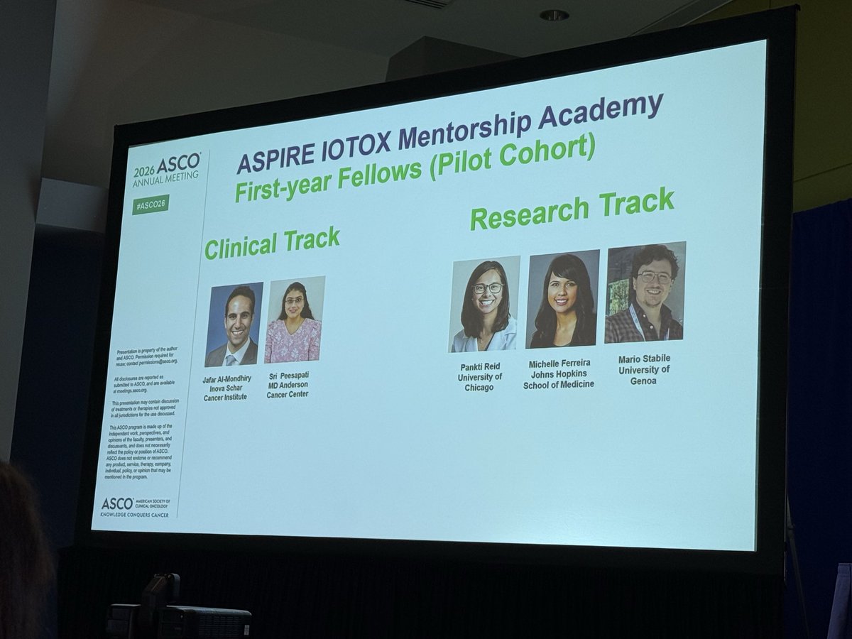 FunchainMD's tweet photo. Cannot be more excited for the @ASPIRE_CoP Mentoring Academy and our very first class of irAE fellows, led by Noha Abdel Wahab @CleClinicMD #ASCO26 @afreenshariffmd @KMittalmd https://t.co/HaH3jZUpa8