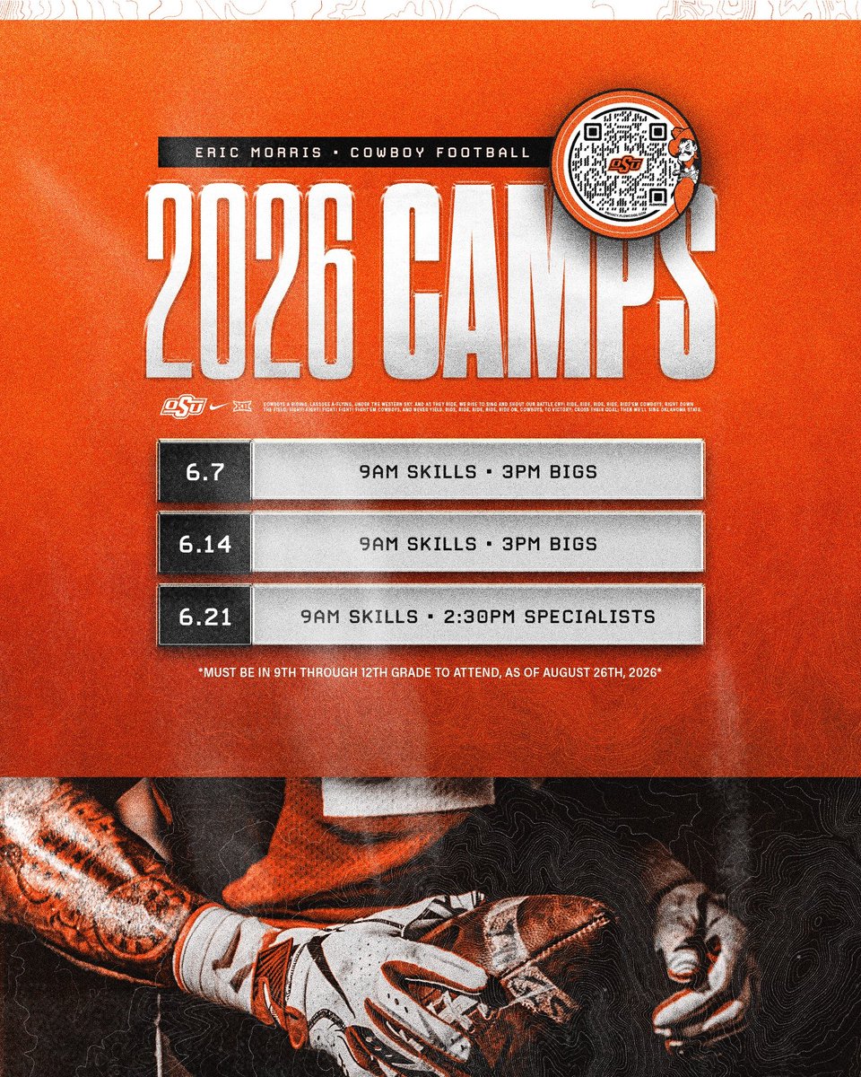CameronBundage's tweet photo. The opportunity to compete against some of the nations top talent is exciting. Thank you @AndrewLee_CFB and @CowboyFB for the official camp invite, I'm extremely grateful! #GoPokes 

@RattlerUp @jwalshrattler @CoachJ_Allen @CoachJ_Gonzalez @PrepRedzoneTX @SportPrepX @BallCoachHP @LoneStarPrepsTX