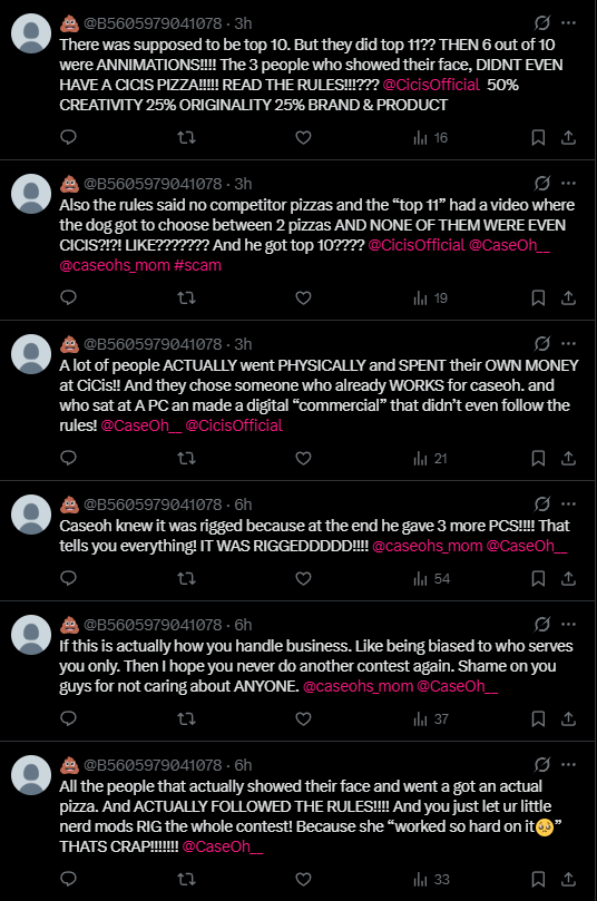 cherraya's tweet photo. it's been several days since i've won the caseoh x cici's contest and this person is still tweeting constantly about me "rigging the contest". 

there is something wrong with this person genuinely 😭 https://t.co/l1WgJYaJxU