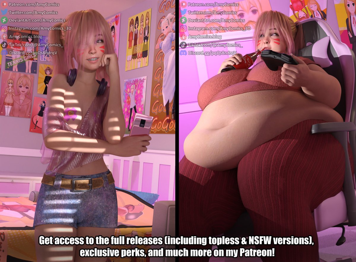 AmyComics's tweet photo. When you're gaming, it's SO much more efficient to order food! No time wasted cooking = more time playing! Which can lead to pretty results like this~ Look how she's embracing her new self! 💕🍔

https://t.co/PIzESPOjcp https://t.co/WvfwAg4wBH