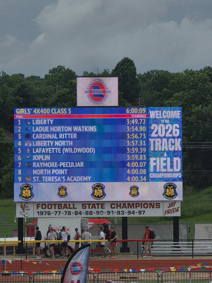 NPGrizzliesTF's tweet photo. The girls 4x400m Relay (Joss Goodson, Holly Lafave, Gabby Robinson &amp; Faith Abunaw) finishes 8th overall at the 2026 State Championship meet. The ladies fought hard these last 3 weeks and their hard work and efforts led to an All-State finish. Congrats ladies. 🐻⬇️ https://t.co/WUzsHEhlUU