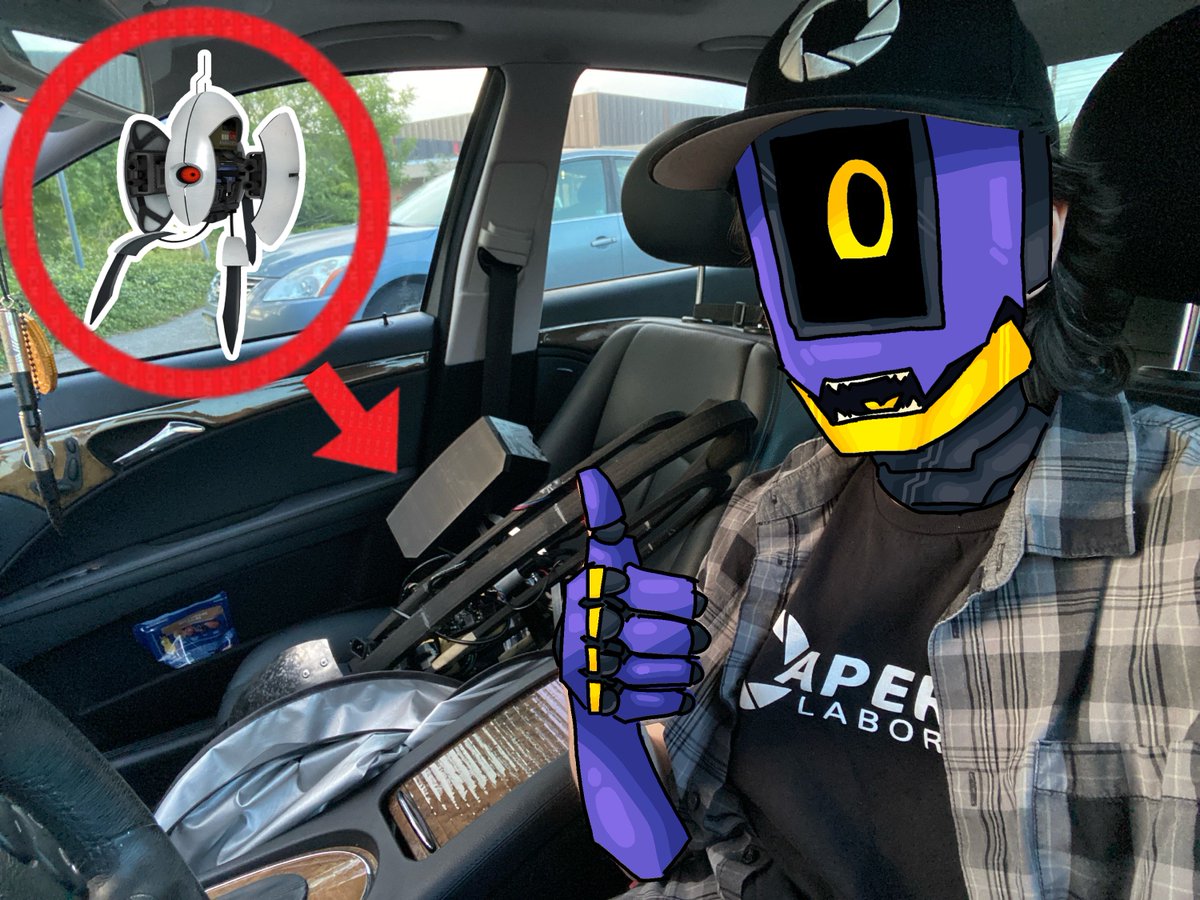 Wizard_Machine's tweet photo. portal 2 TURRET in my CAR!!!!! https://t.co/15eic8DFWO