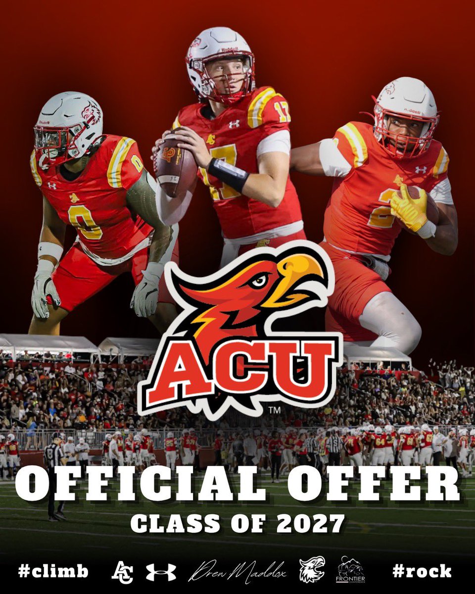 Colton_R2027's tweet photo. Faith & Football 🙏✝️🏈🇺🇸🔥Honored and humbled to receive my 1st offer to play collegiate football at @firestormfb! Extremely blessed & grateful to get this call. Huge thank you to @coachboom_acu and @CoachBANelson Going to pause to enjoy this moment then prep, summer practice starts Monday and this only make me hungrier to keep working! 

Not by my strength, but his. Zech 4:6
#buildthefoundation 

@drewmaddox8 @KelleyBeMoore @GametimeRC @coachw_chambers @JUSTCHILLY @CodyTCameron @SOAZFootball @ACUFirestorm
