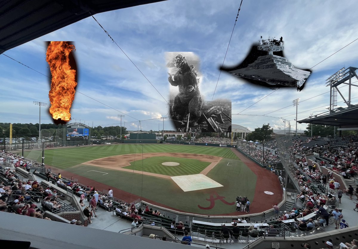 mattstahl97's tweet photo. easy to see why the tuscaloosa regional is under a weather delay. ncaa doing a great job handling a difficult situation https://t.co/CsjwKaSBBh