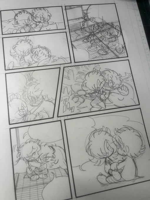 今日も下描き、完成の投稿です。 