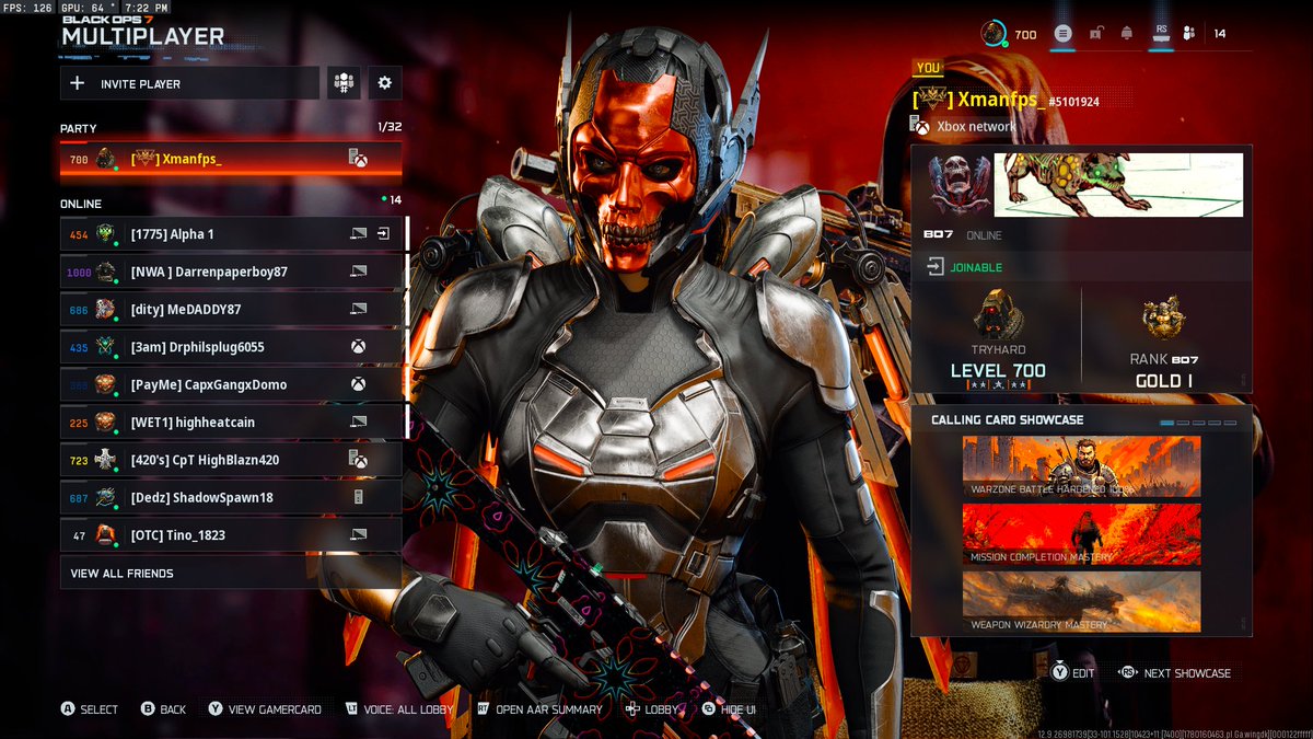 XmanVAL_'s tweet photo. Level 700 and got a mastery camo #lfg #bo7 @Iron6Esports https://t.co/YSrNClgwUY