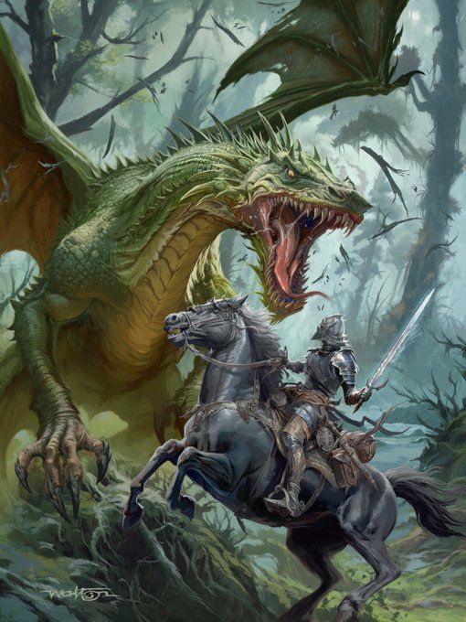 DaveXDavieau's tweet photo. Classic dragon vs. knight https://t.co/zw7rqhpiBn