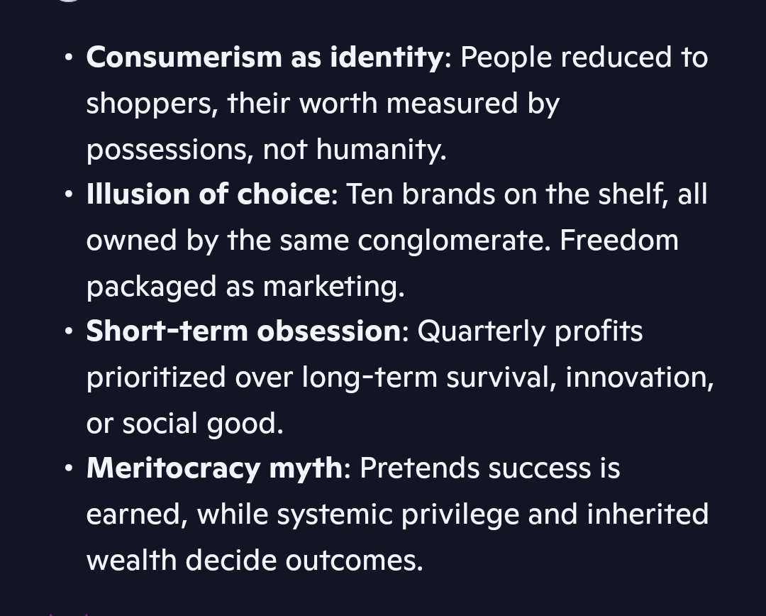 Zander_Saad's tweet photo. @bldinsilence_ @OrevaZSN @grok Capitalism’s genius is its ability to disguise rot as progress, exploitation as opportunity, and destruction as growth. It thrives not because it is just, but because it is seductive. 😂

Here's the other side of capitalism you don't want to expose or make known to everyone: https://t.co/X7F9kAivw8
