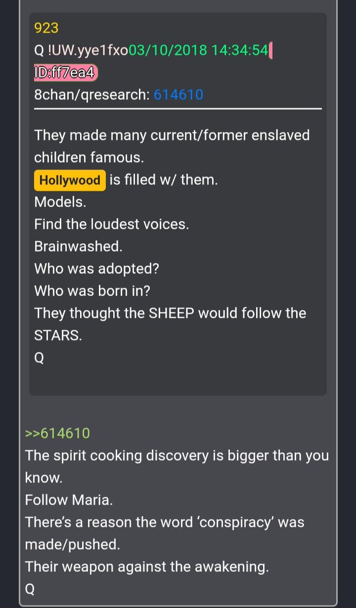 hay4horses75's tweet photo. THATS A YEEEEEEEEES FROM US.
#CrimesAgainstChildren
#PedosDontBelong
#GitmoGardenFertilizer
#TheseCreaturesAreSick
#SatanicRituals
#BloodSacrifice
#Adrenochrome
#EndThisShit
#TheWorldIsAwakening
๐ธ๐ฅ๐ฃ๐ฅโ ๏ธ๐ฅ๐ฃ๐ฅ๐ธ
. https://t.co/qa03Pn4aGL