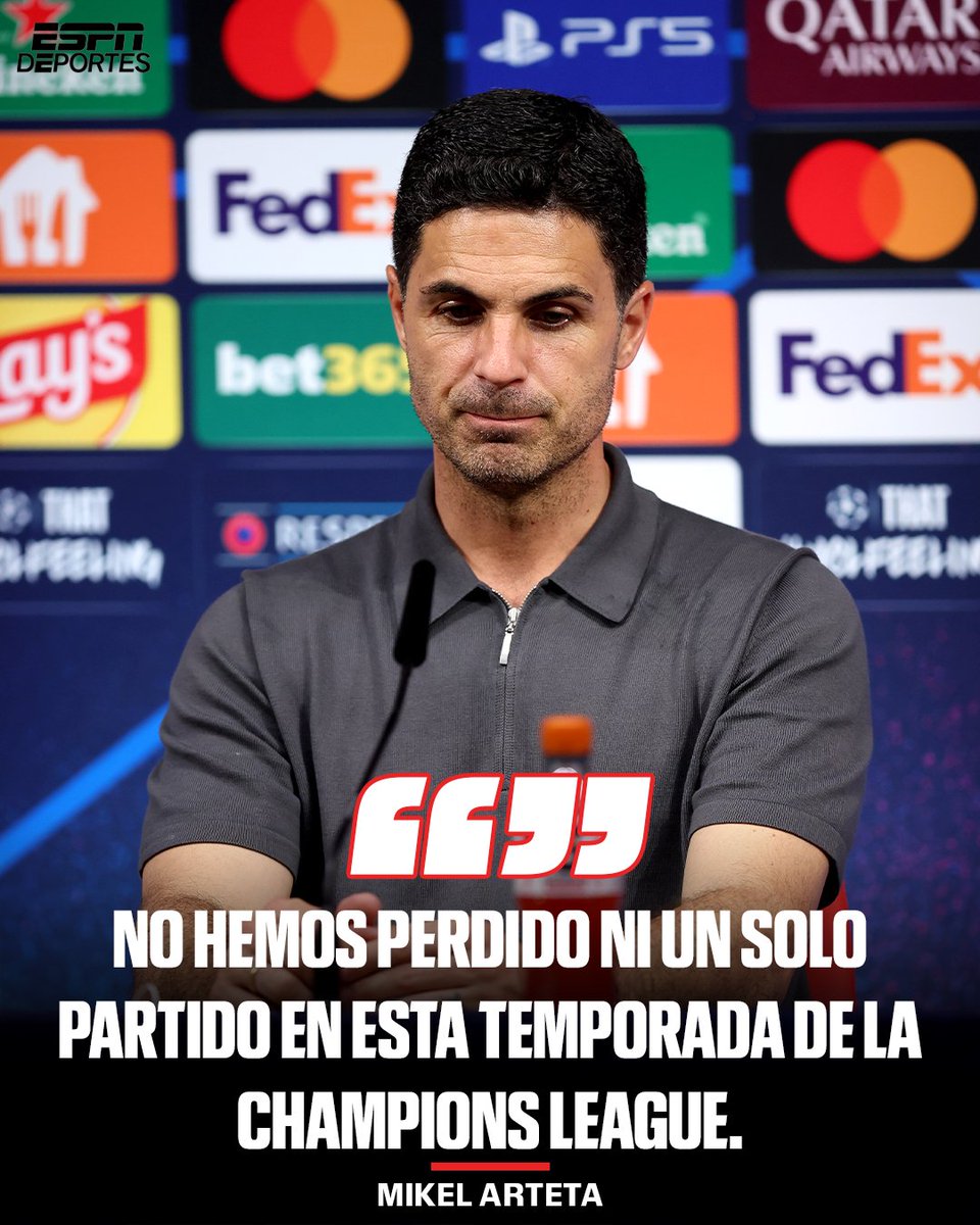 ESPNDeportes's tweet photo. Imagínate perder la Champions sin haber perdido ningún partido... solo el Arsenal.😶 https://t.co/sjmklsIoji