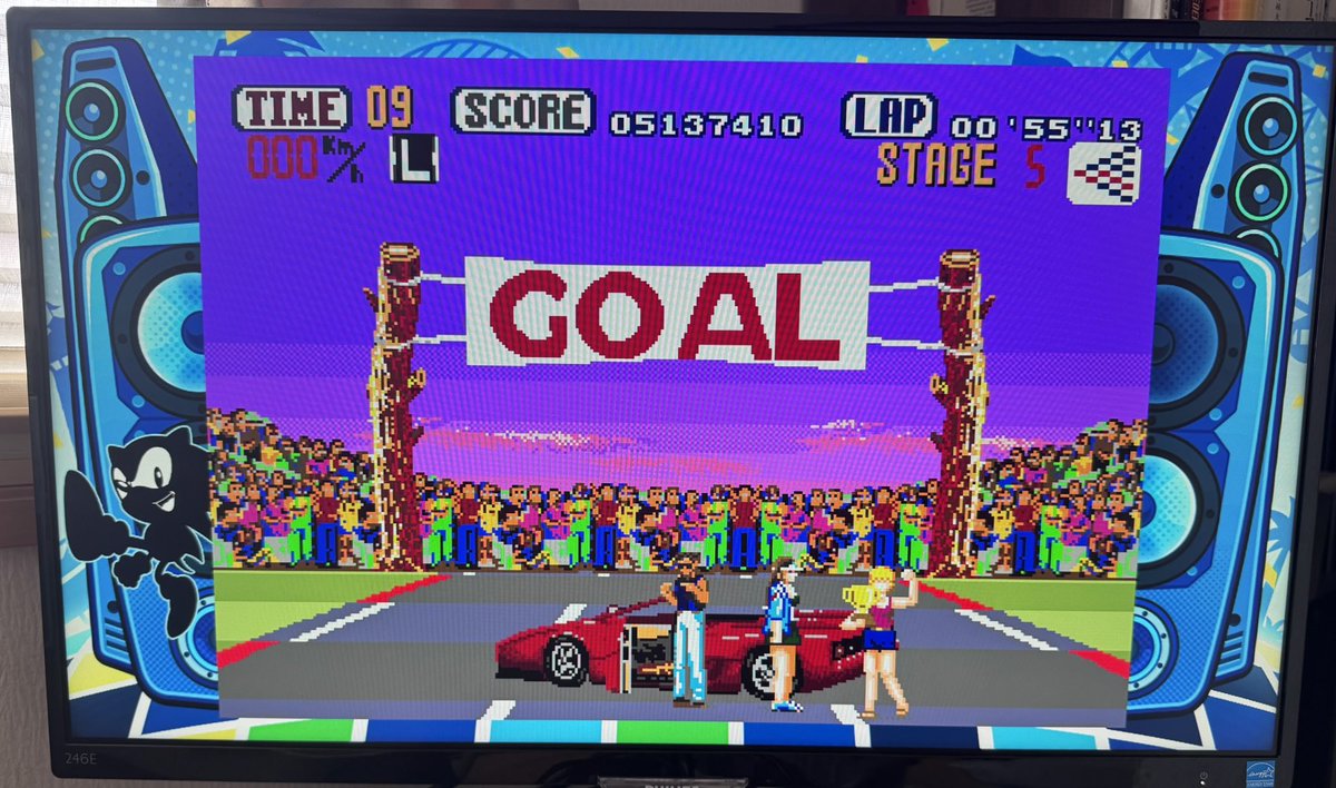 朝からゲーム? アウトラン (メガドライブミニ2) とりあえず 超安全 